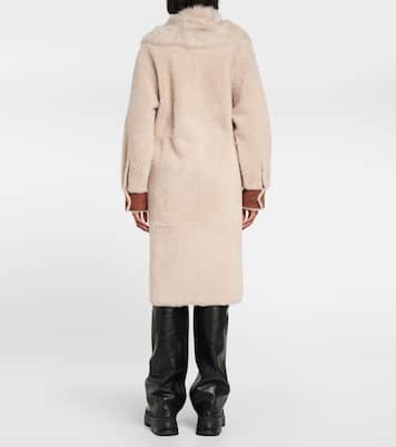 Gritt suede-trimmed shearling coat | Bogner