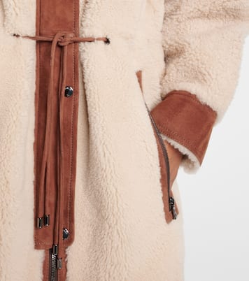 Gritt suede-trimmed shearling coat | Bogner