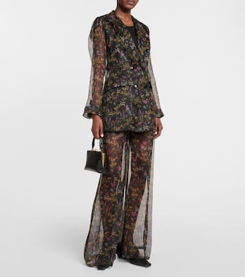 Bluse Jabot aus Seidenorganza | Max Mara