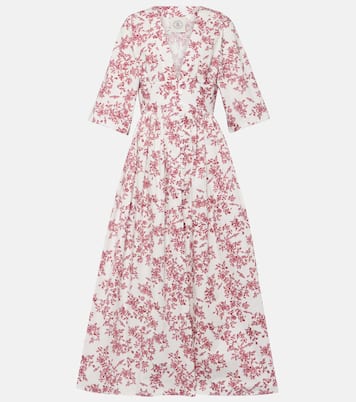 Bedrucktes Midikleid Elowen aus Baumwolle | Emilia Wickstead