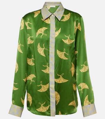 Camicia in raso di misto seta con stampa | Dries Van Noten