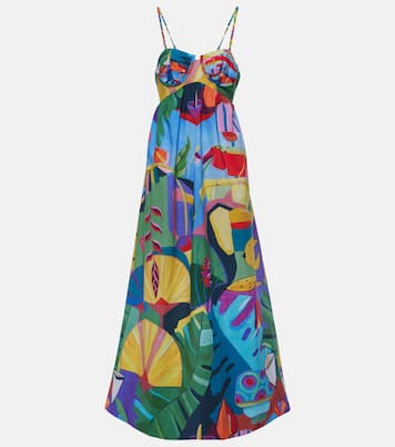 Maxikleid Tropical Scenario aus Baumwolle | Farm Rio