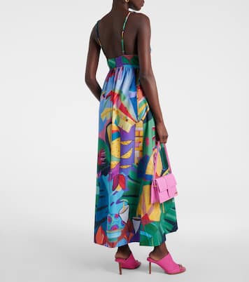Maxikleid Tropical Scenario aus Baumwolle | Farm Rio