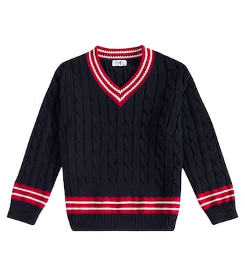 Pullover in cotone a trecce | Il Gufo