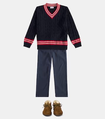 Pullover in cotone a trecce | Il Gufo