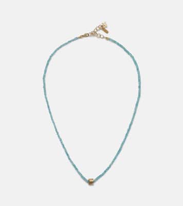 Infinite 18kt gold necklace with apatites | Suzanne Kalan