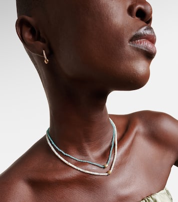 Infinite 18kt gold necklace with apatites | Suzanne Kalan