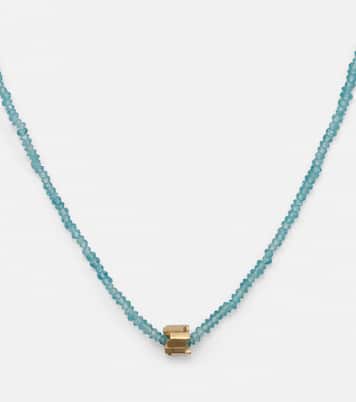 Infinite 18kt gold necklace with apatites | Suzanne Kalan
