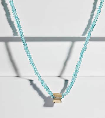 Infinite 18kt gold necklace with apatites | Suzanne Kalan