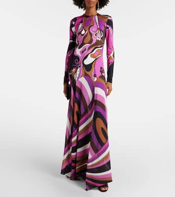 Orchidee and Iride printed gown | Pucci