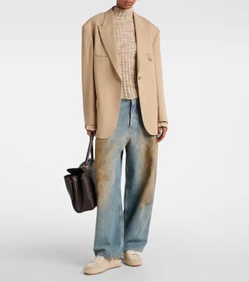 Sneakers Ball Star 2 aus Veloursleder mit Leder | Golden Goose