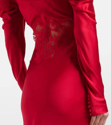 Robe Rubia aus Seidensatin mit Spitze | Rebecca Vallance