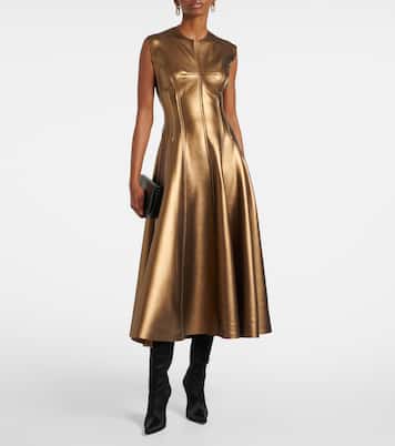 Midikleid aus Lederimitat | Norma Kamali