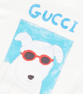 x Naon Jeong printed cotton jersey T-shirt | Gucci Kids