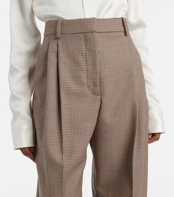 Pantaloni cropped a gamba larga in lana  | Stella McCartney