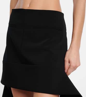 Minifalda de crepé con cinturón | Courrèges
