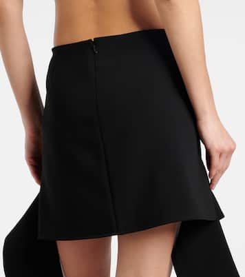 Minifalda de crepé con cinturón | Courrèges