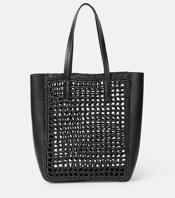 Tote Zoe Small aus Raffiabast mit Leder | Khaite