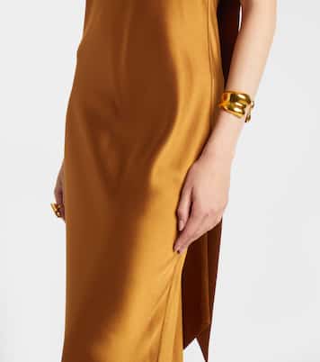 Sienna halterneck satin gown | Galvan
