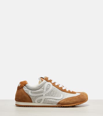 Ballet 2.0 suede-trimmed sneakers | Loewe