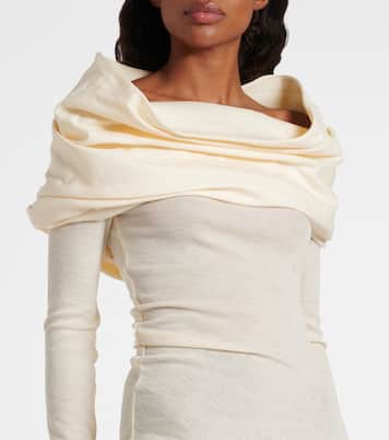 Vestido de fiesta de lana drapeado | Entire Studios