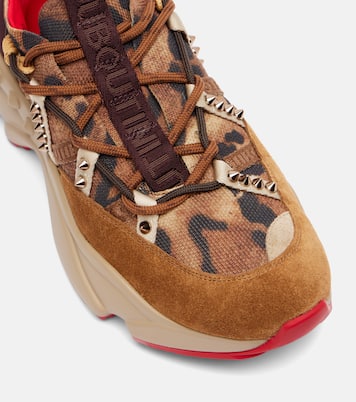 Trailrun suede-trimmed sneakers | Christian Louboutin