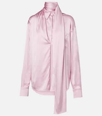 围巾细节缎布女式上衣 | Acne Studios