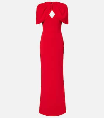 Cameron caped crêpe gown | Rebecca Vallance