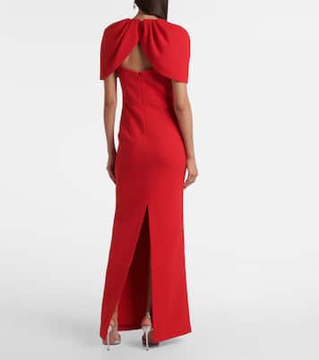 Cameron caped crêpe gown | Rebecca Vallance