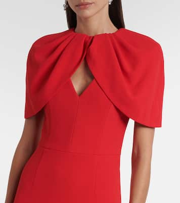 Cameron caped crêpe gown | Rebecca Vallance