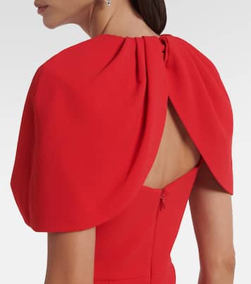 Cameron caped crêpe gown | Rebecca Vallance
