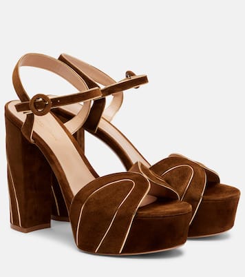 Sandalias 125 de ante con plataforma | Gianvito Rossi
