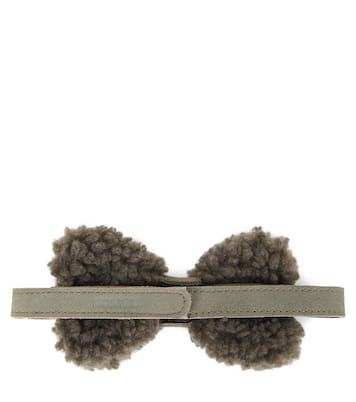 Furro leather-trimmed teddy bow tie | Donsje