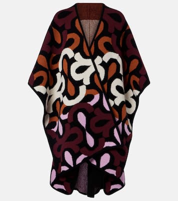 Maiolika wool jacquard cape | La DoubleJ