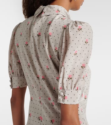 Floral polka-dot silk maxi dress | Alessandra Rich