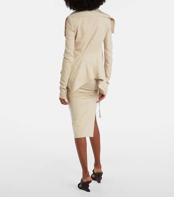 DRKSHDW Edfu棉质针织中长半身裙 | Rick Owens