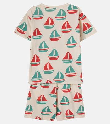 Set Famo de camiseta y shorts de algodón estampado | Konges Sløjd
