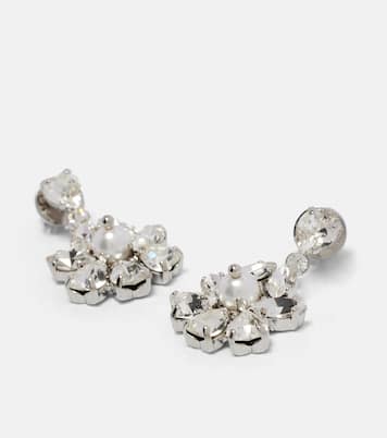 Embellished faux pearl drop earrings | Simone Rocha