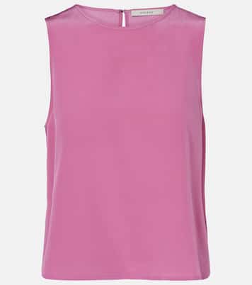 Sofia silk crêpe tank top | Asceno