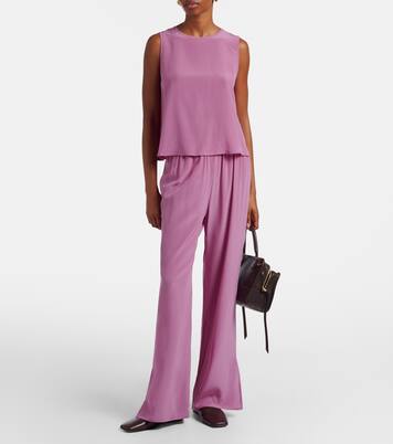 Sofia silk crêpe tank top | Asceno
