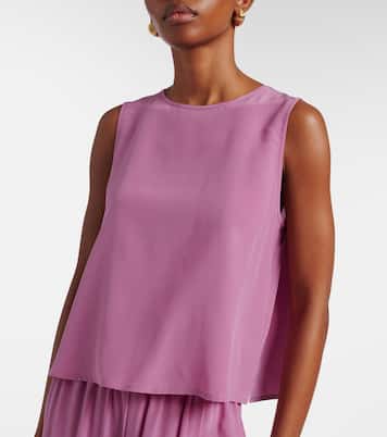 Sofia silk crêpe tank top | Asceno