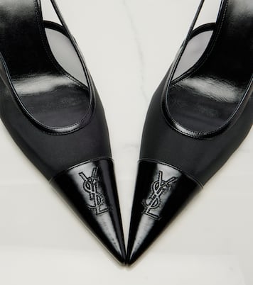 Salones destalonados Renée 75 de malla y piel | Saint Laurent