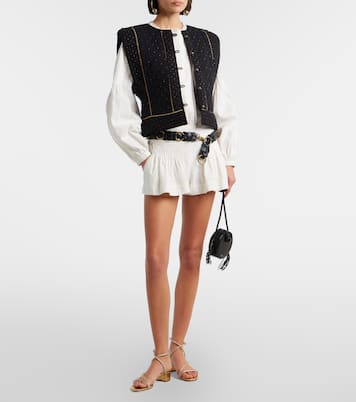 Luca braided metallic leather sandals | Aquazzura