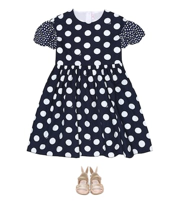 Kleid aus Baumwolle mit Polka-Dots | Il Gufo
