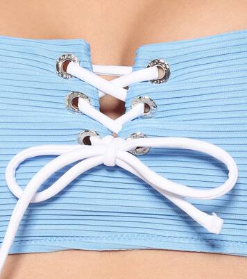 Cairns lace-up bikini top | Heidi Klein