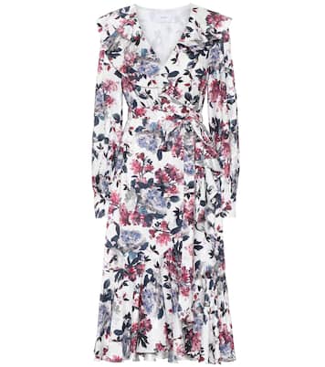 Abito Jerridine a stampa in raso jacquard | Erdem