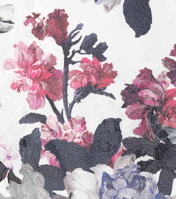 Abito Jerridine a stampa in raso jacquard | Erdem