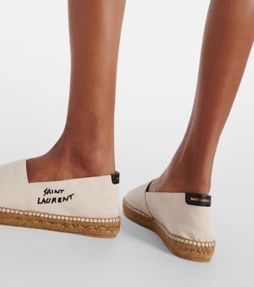 Embroidered canvas espadrilles | Saint Laurent