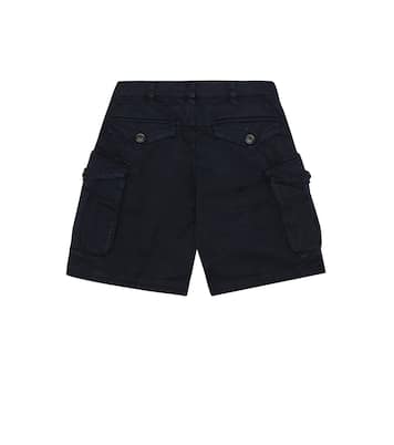 Shorts cargo de algodón elastizado | Brunello Cucinelli Kids