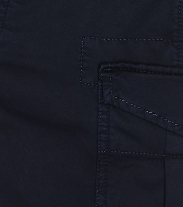 Shorts cargo de algodón elastizado | Brunello Cucinelli Kids